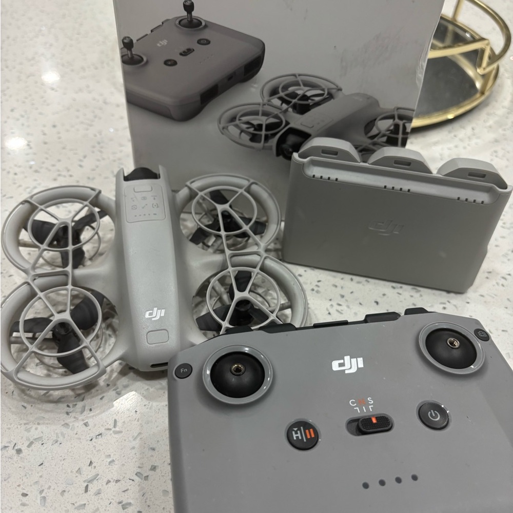 DJI Gray Drone with Controller and Accessories